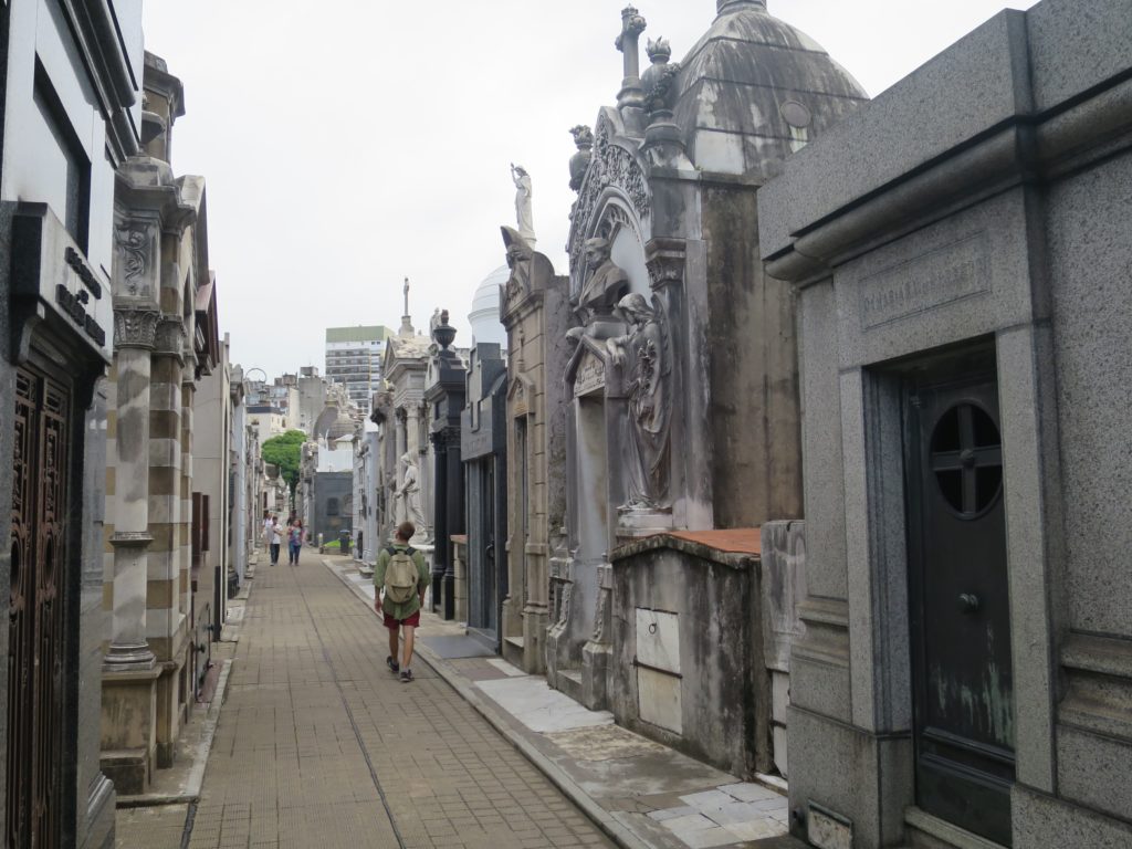 La Recoleta Cemetery. It's easy to get lost amongst the tombs.