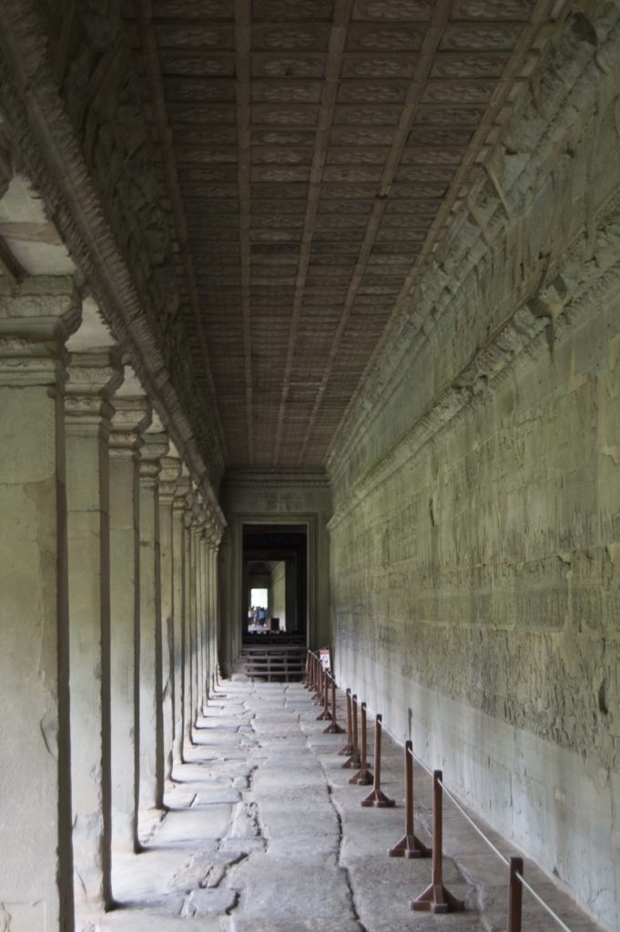 The outer hallways are all intricately carved with stories from Hindu myths